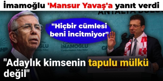Ekrem İmamoğlu’ndan Mansur Yavaş’a Cevap,