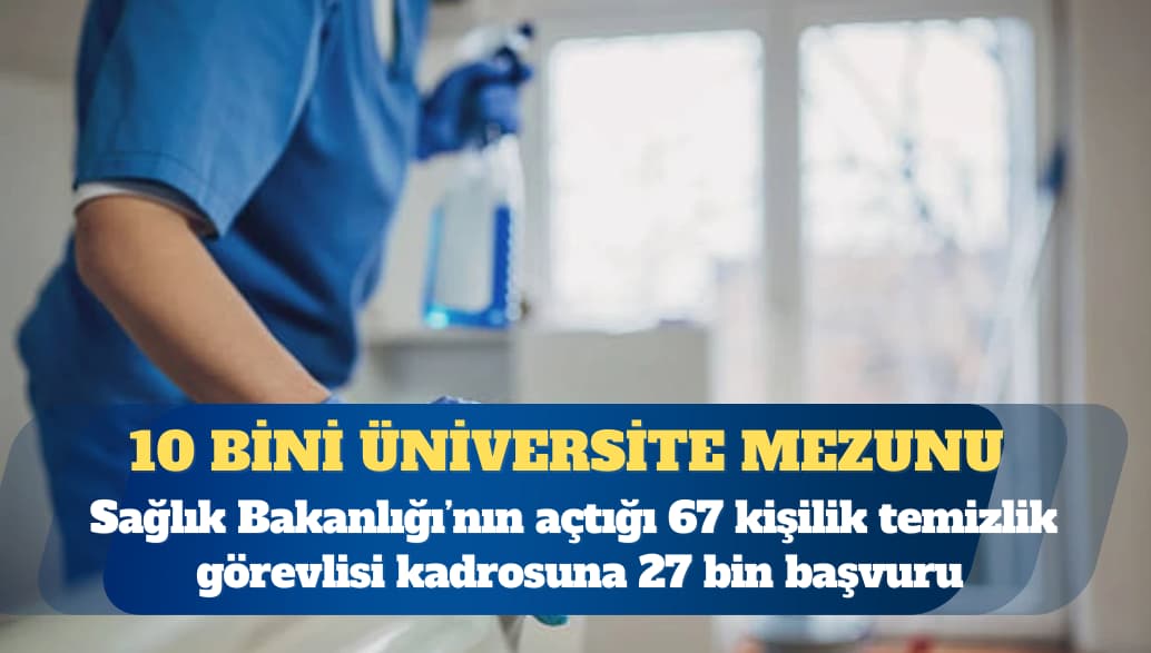 67 temizlik kadrosu için 27 bin başvuru: 10 bini üniversite mezunu –  Aktifhaber