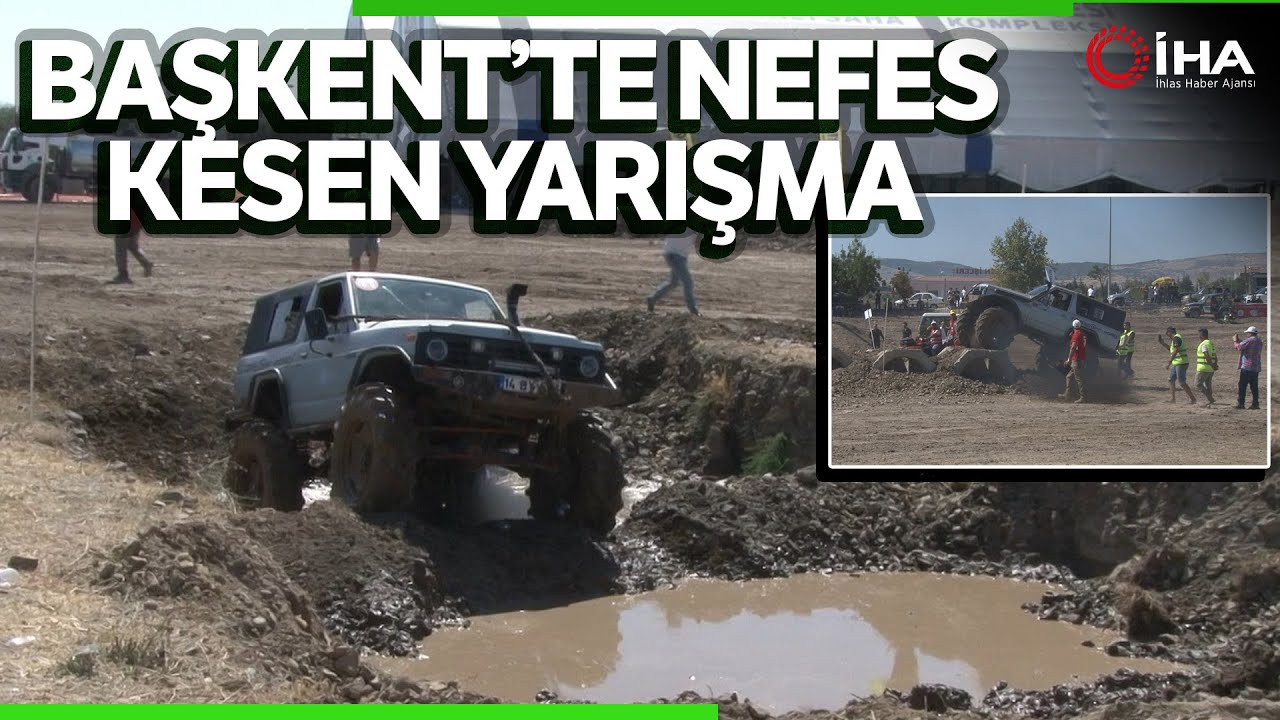 Ankara’da Düzenlenen Off-Road Yarışması İzleyenlerin Yüreklerini Ağızlarına  Getirdi