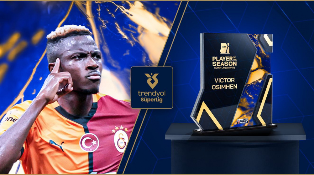 Victor Osimhen, 2024/25 sezonunun en iyi Süper Lig futbolcusu seçildi |  Transfermarkt